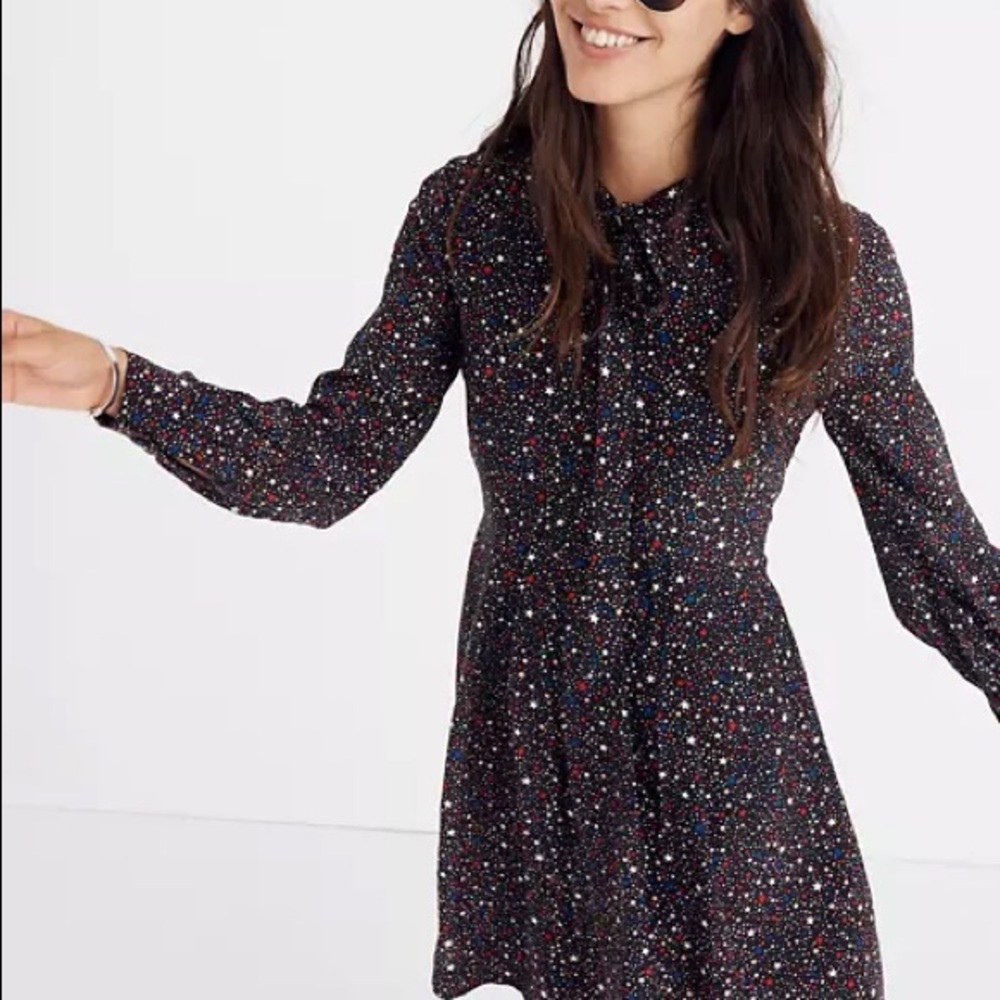 Madewell tie-neck dress
